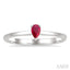 Pear Shape Gemstone Solitaire Ring