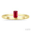 Emerald Shape Gemstone Solitaire Ring