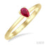 Pear Shape Gemstone Solitaire Ring