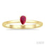Pear Shape Gemstone Solitaire Ring