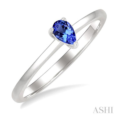 Pear Shape Gemstone Solitaire Ring