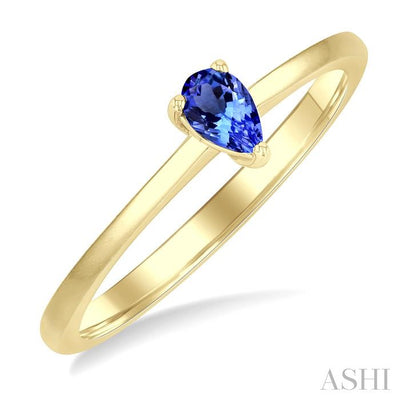 Pear Shape Gemstone Solitaire Ring