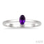 Oval Shape Gemstone Solitaire Ring