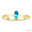 Oval Shape Gemstone Solitaire Ring