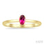 Oval Shape Gemstone Solitaire Ring