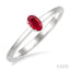 Oval Shape Gemstone Solitaire Ring