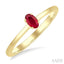 Oval Shape Gemstone Solitaire Ring