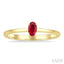 Oval Shape Gemstone Solitaire Ring