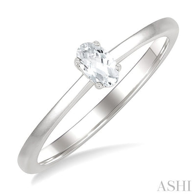 Oval Shape Gemstone Solitaire Ring
