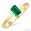 Emerald Shape Gemstone Solitaire Ring