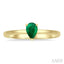 Pear Shape Gemstone Solitaire Ring