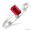 Emerald Shape Gemstone Solitaire Ring