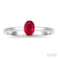 Oval Shape Gemstone Solitaire Ring