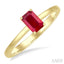 Emerald Shape Gemstone Solitaire Ring