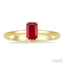 Emerald Shape Gemstone Solitaire Ring
