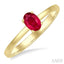 Oval Shape Gemstone Solitaire Ring