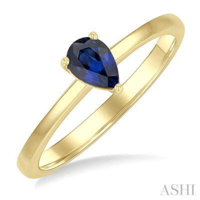 Pear Shape Gemstone Solitaire Ring