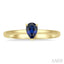 Pear Shape Gemstone Solitaire Ring
