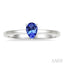 Pear Shape Gemstone Solitaire Ring