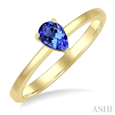 Pear Shape Gemstone Solitaire Ring