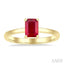 Emerald Shape Gemstone Solitaire Ring