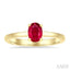 Oval Shape Gemstone Solitaire Ring
