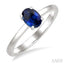 Oval Shape Gemstone Solitaire Ring