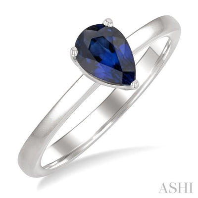 Pear Shape Gemstone Solitaire Ring