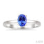 Oval Shape Gemstone Solitaire Ring