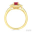 Emerald Shape Art Deco Gemstone & Diamond Fashion Ring