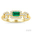 Emerald Shape Gemstone & Diamond Fashion Ring