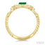 Emerald Shape Gemstone & Diamond Fashion Ring