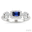 Emerald Shape Gemstone & Diamond Fashion Ring