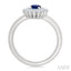 Gemstone & Halo Diamond Fashion Ring