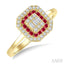 Emerald Shape Gemstone & Diamond Fusion Ring