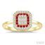 Emerald Shape Gemstone & Diamond Fusion Ring
