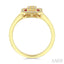 Emerald Shape Gemstone & Diamond Fusion Ring