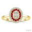 Oval Shape Gemstone & Diamond Fusion Ring