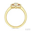 Oval Shape Gemstone & Diamond Fusion Ring