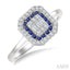 Emerald Shape Gemstone & Diamond Fusion Ring