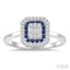 Emerald Shape Gemstone & Diamond Fusion Ring