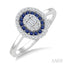 Oval Shape Gemstone & Diamond Fusion Ring