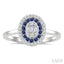 Oval Shape Gemstone & Diamond Fusion Ring