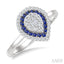Pear Shape Gemstone & Diamond Fusion Ring