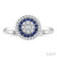 Round Shape Gemstone & Diamond Fusion Ring