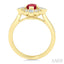 Emerald Shape Art Deco Gemstone & Diamond Fashion Ring