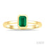 Emerald Shape Gemstone Solitaire Ring