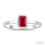 Emerald Shape Gemstone Solitaire Ring