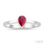 Pear Shape Gemstone Solitaire Ring