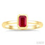 Emerald Shape Gemstone Solitaire Ring
